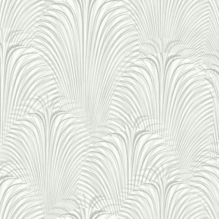 deco fountain wallpaper white/silver