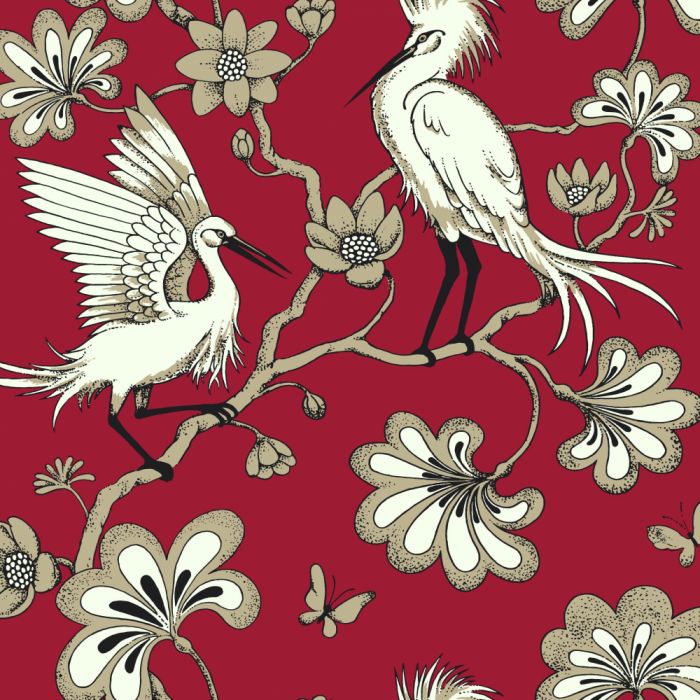 red/black egrets wallpaper