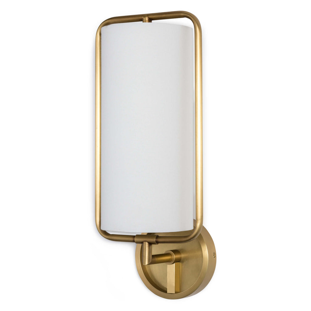 GEO RECTANGLE SCONCE (NATURAL BRASS)