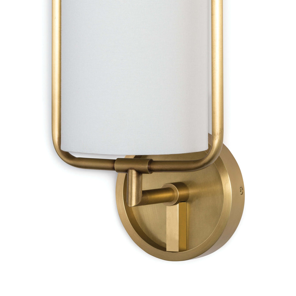 GEO RECTANGLE SCONCE (NATURAL BRASS)