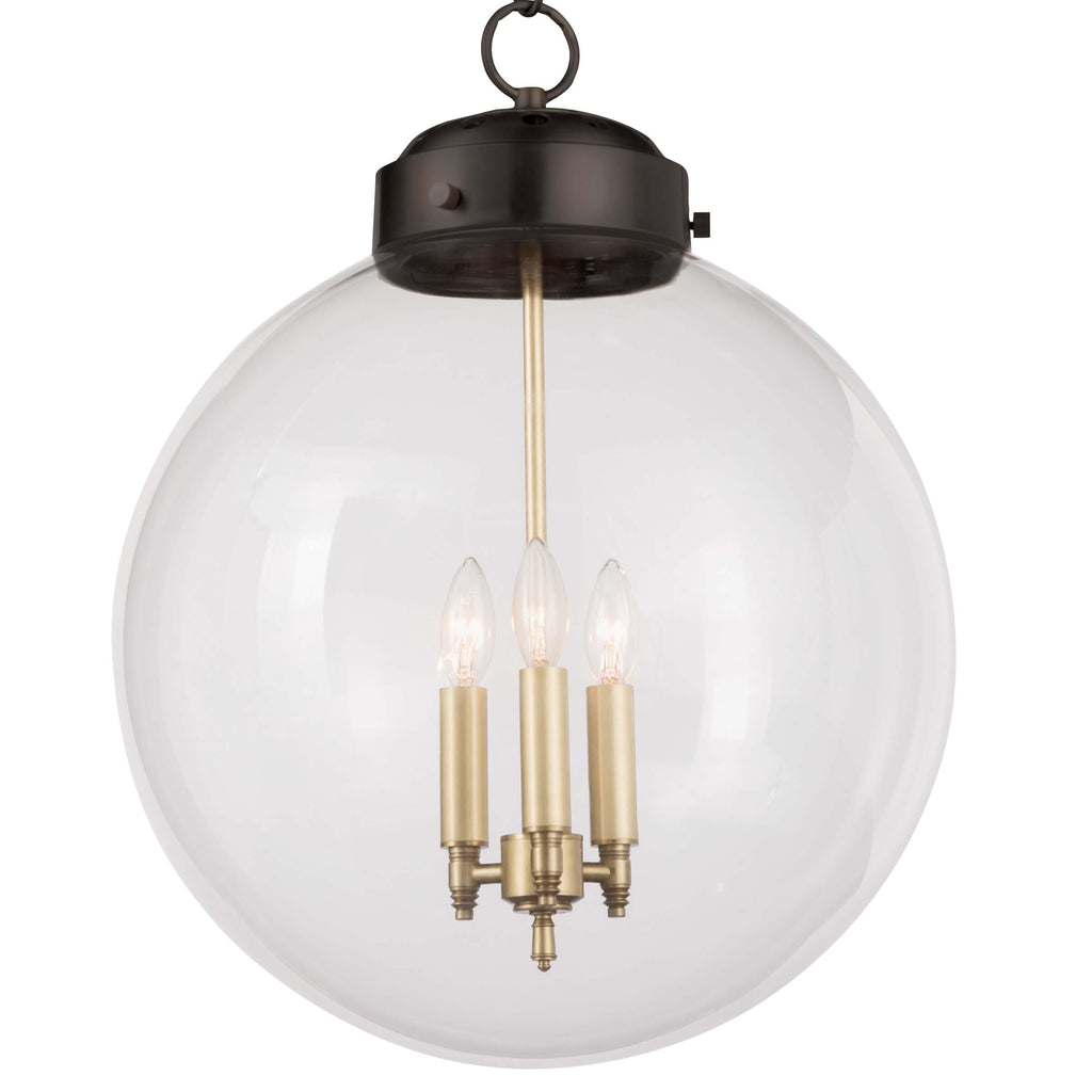 SOUTHERN LIVING GLOBE PENDANT (OIL RUBBED BRONZE AND NATURAL BRASS)