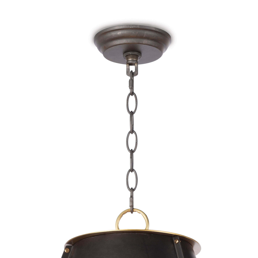 FRENCH MAID CHANDELIER SMALL (BLACKENED BRASS & NATURAL BRASS)