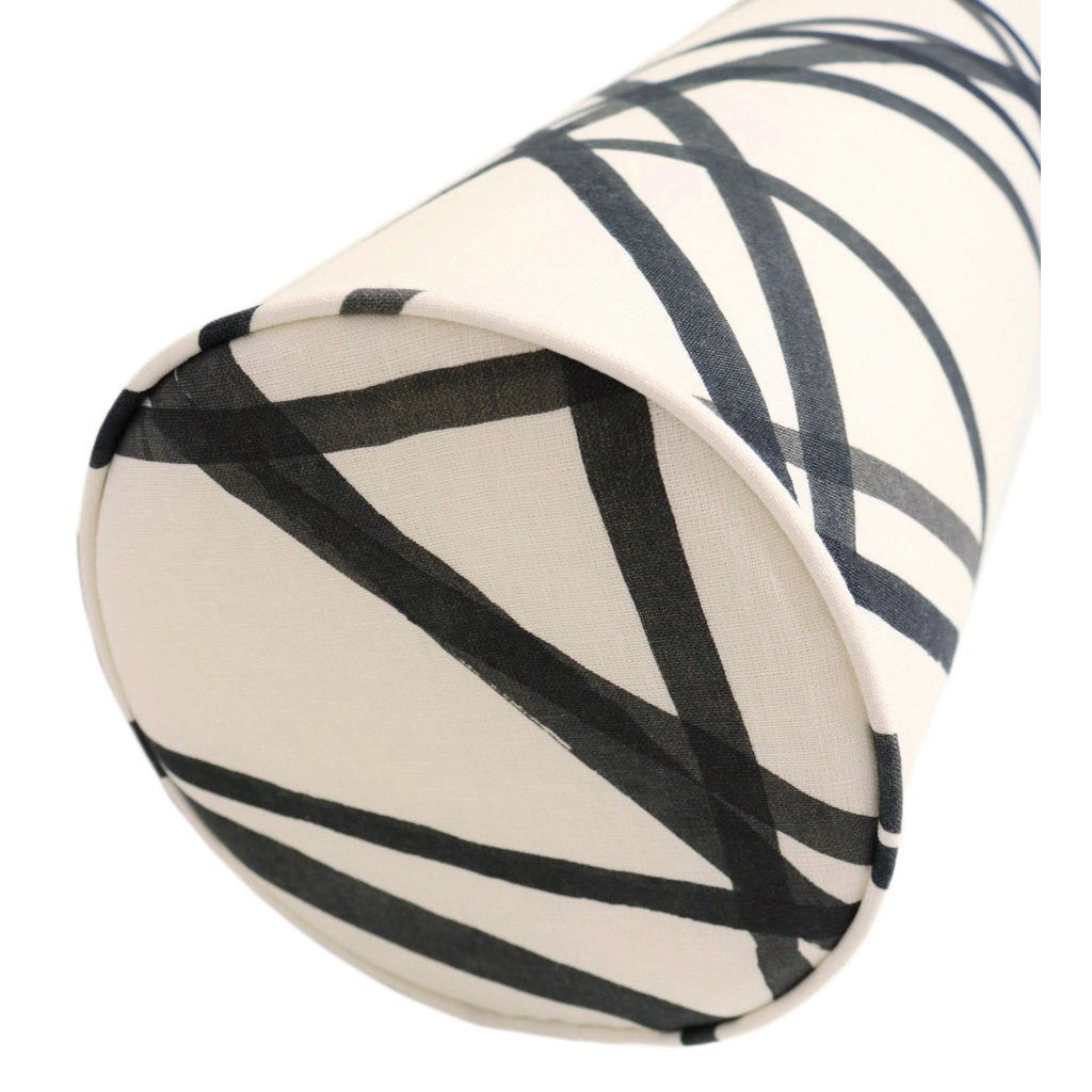 THE BOLSTER CHANNELS EBONY/ IVORY PILLOW