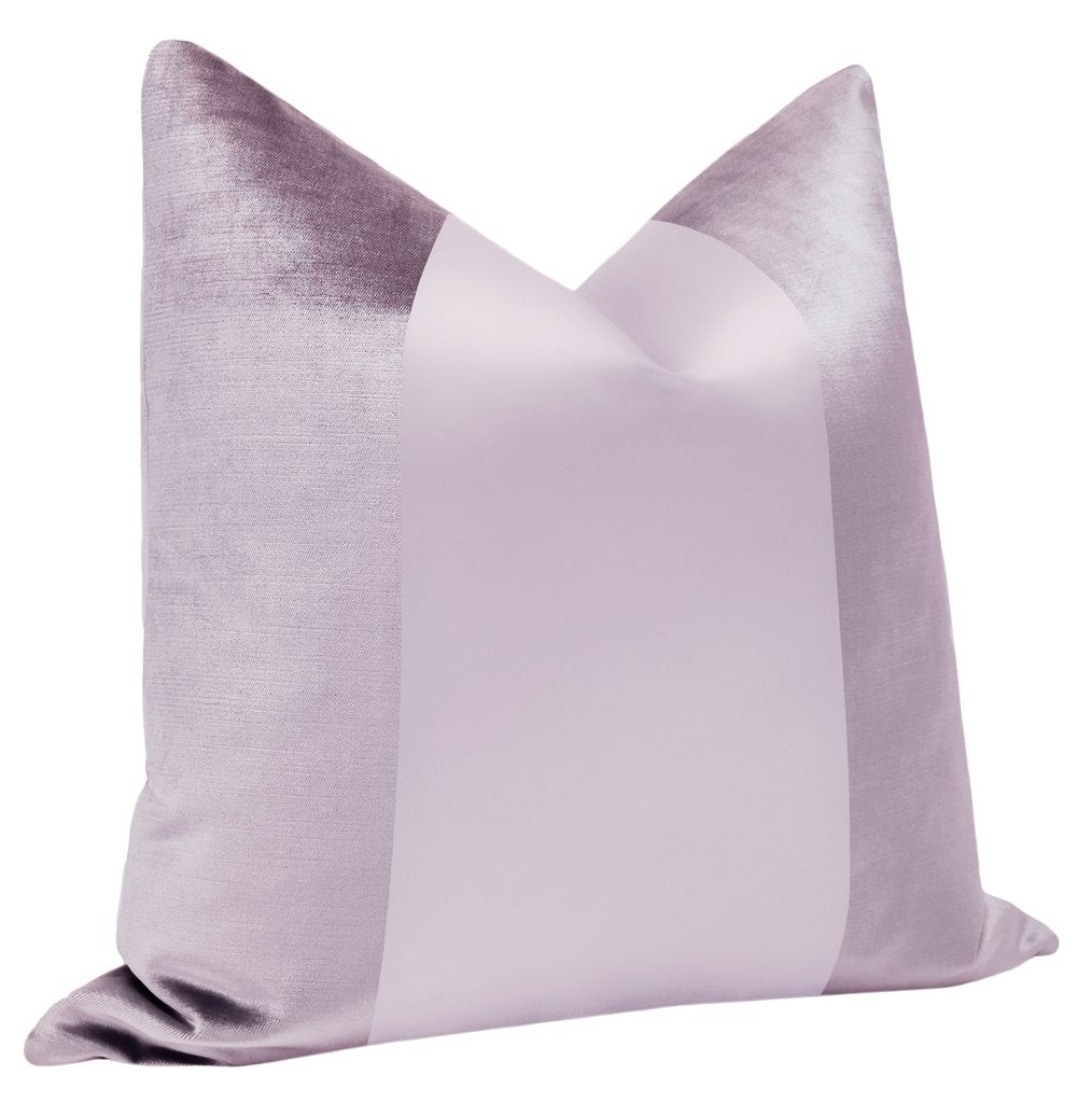 FAUX SILK VELVET LAVENDER PILLOW