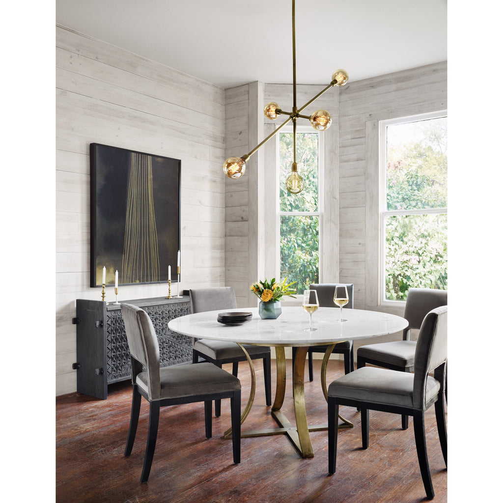 GAGE POLISHED MARBLE DINING TABLE