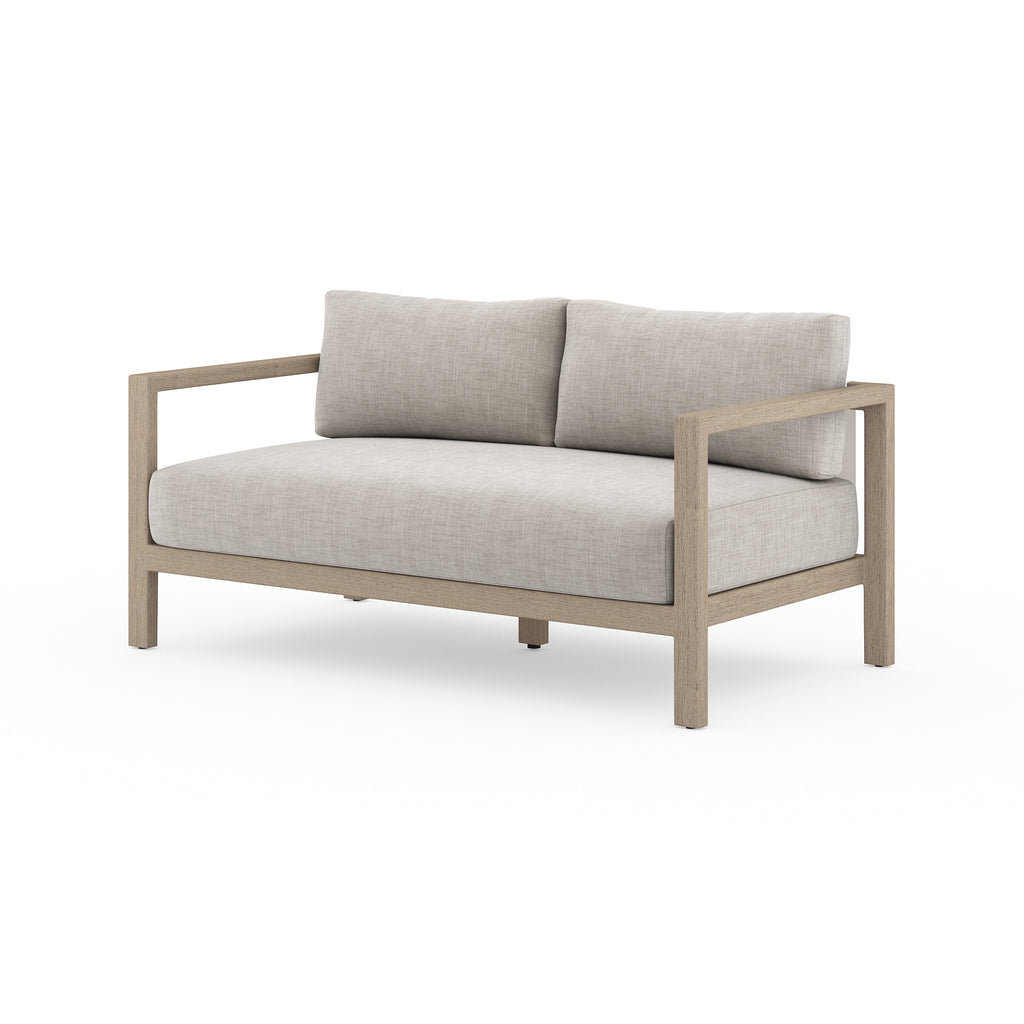 SONOMA OUTDOOR SOFA, WASHED BROWN
