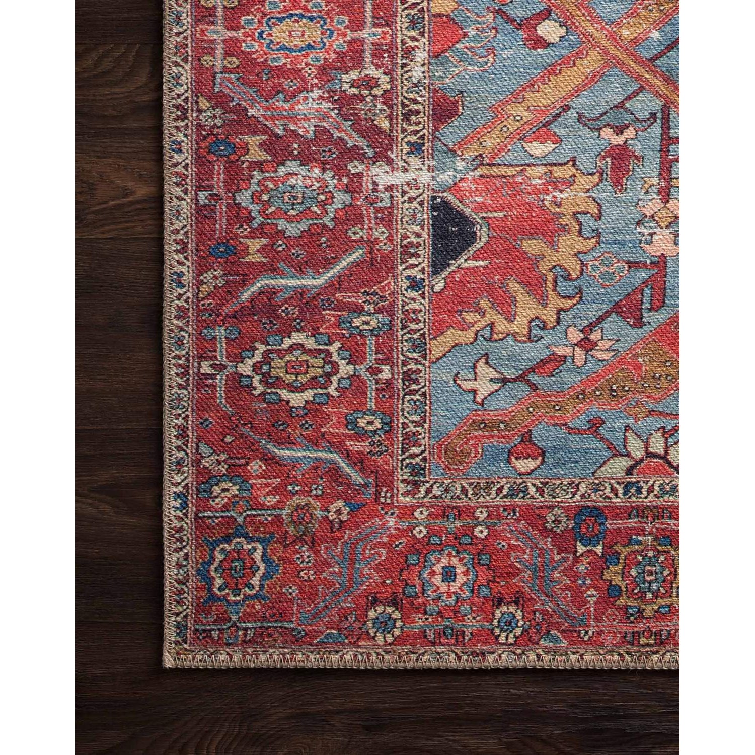 Loren Rug BLUE/ RED LOREN RUG
