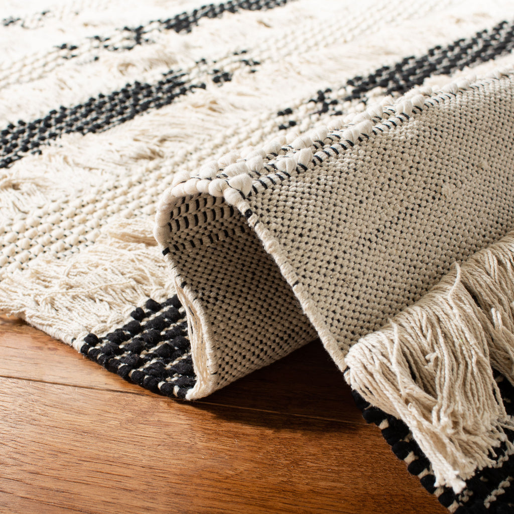 IVORY/ BLACK STRIPE NATURA RUG