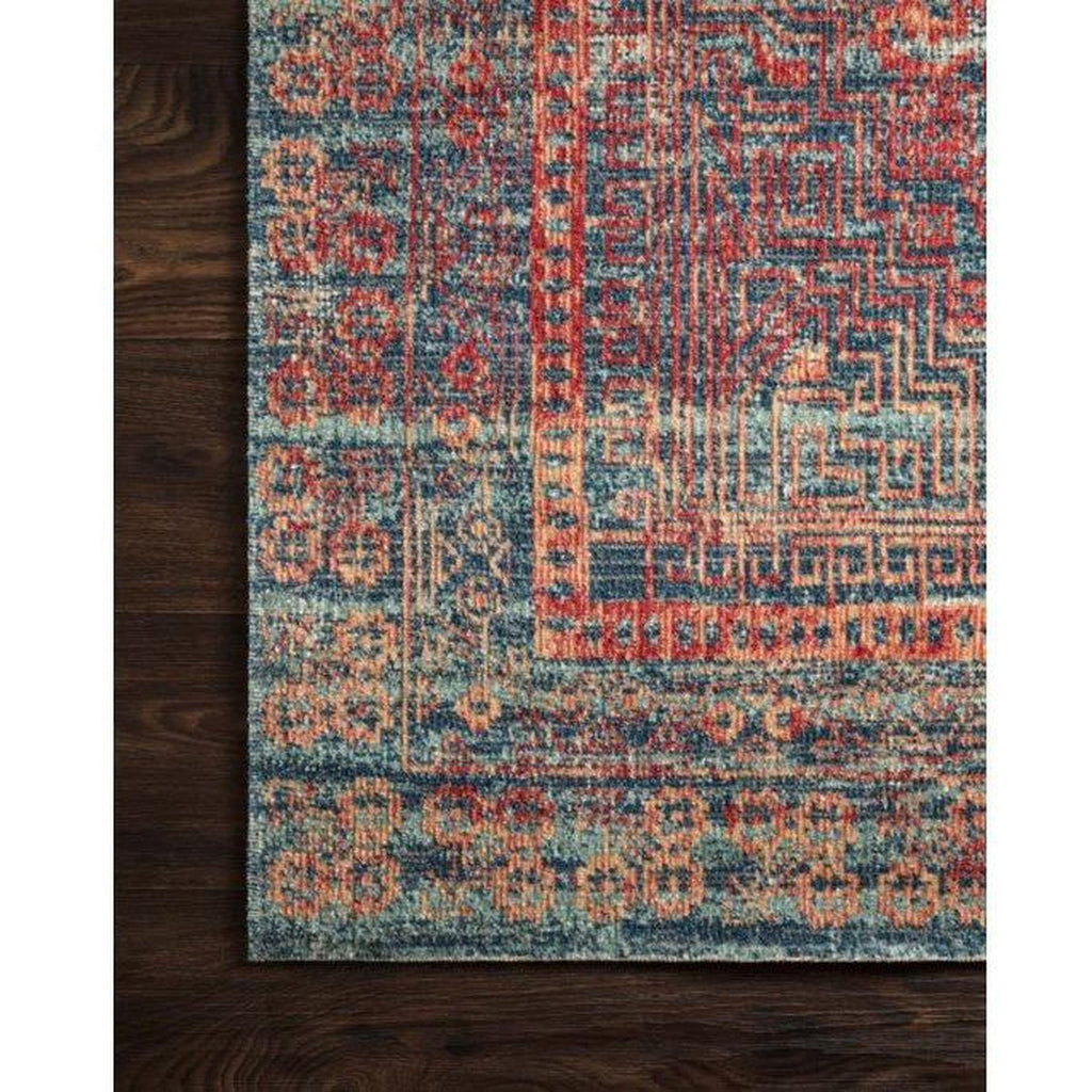 RED AND NAVY NOUR RUG