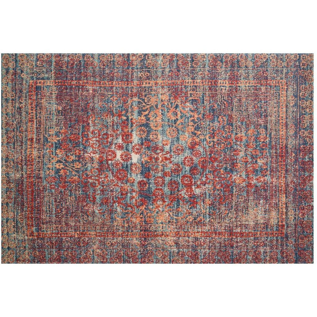 RED AND NAVY NOUR RUG