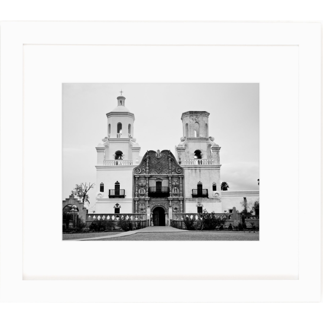 historic mission print in black and white by cc and mike the shop