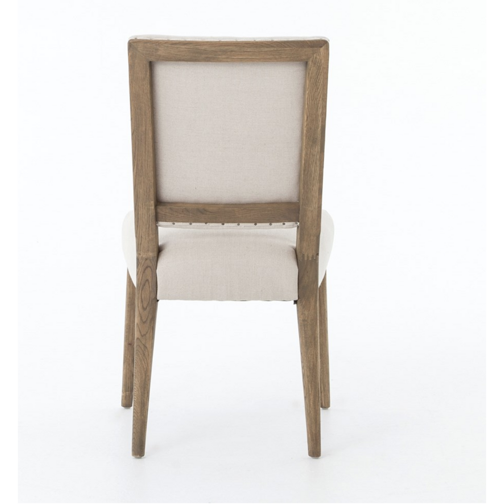 back of linen chair