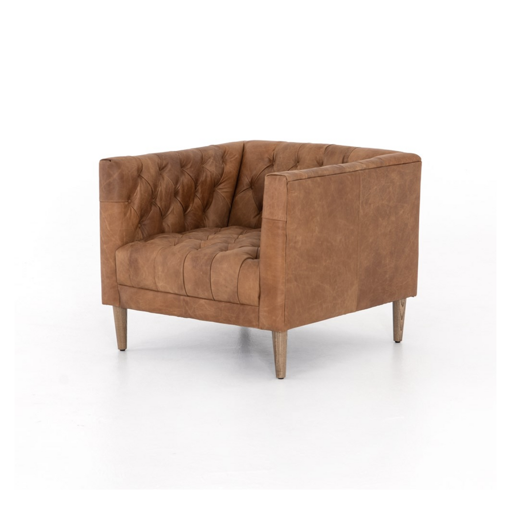 WILLIAMS TUFTED LEATHER CHAIR