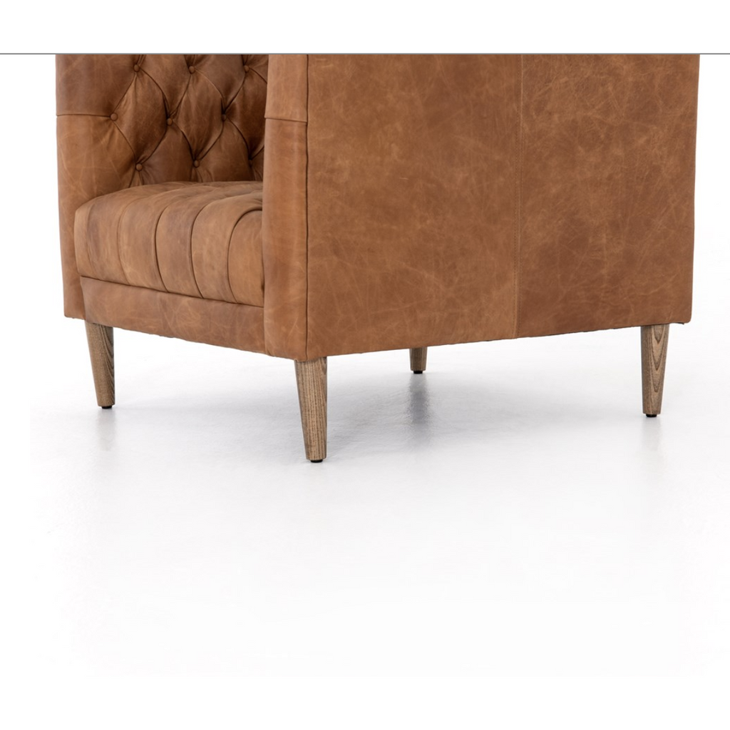 WILLIAMS TUFTED LEATHER CHAIR