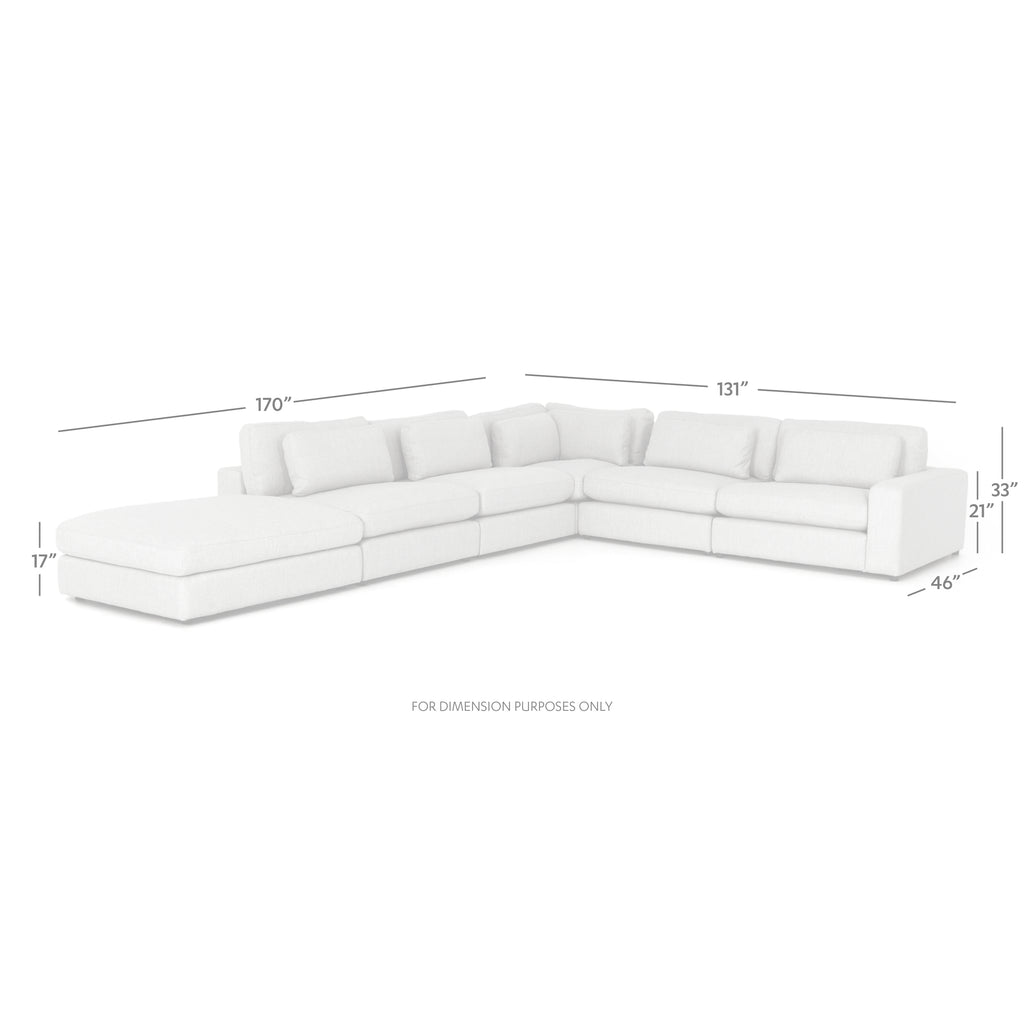 Bloor 5-Pc Raf Sectional W/ Ottoman-Ches