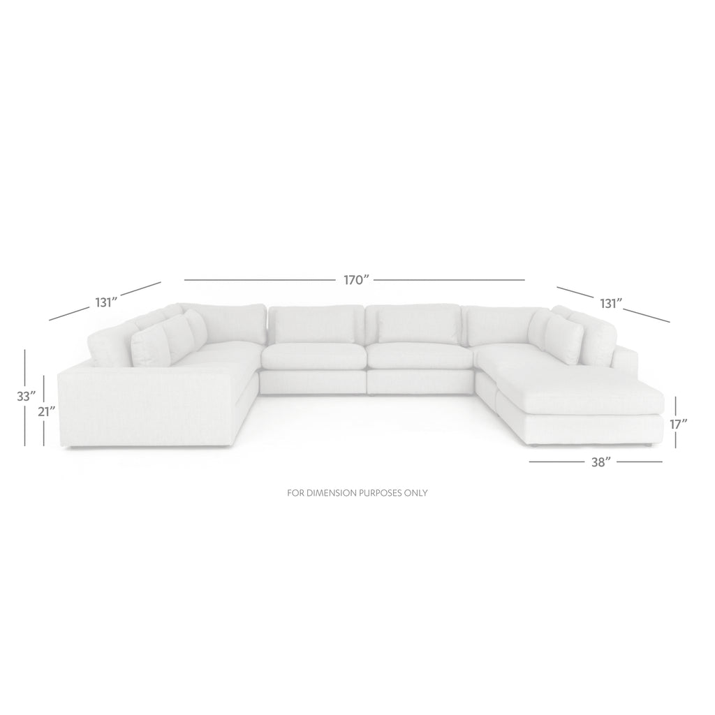 Bloor 7-Pc Sectional W/ Ottoman-Chess Pe