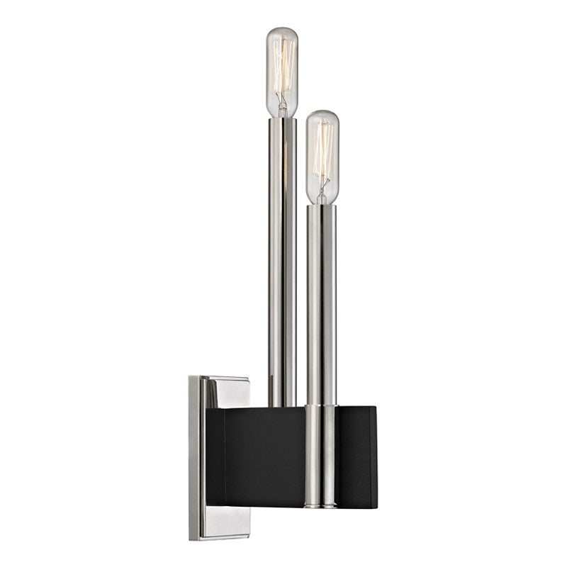POLISHED NICKEL ABRAMS WALL SCONCE