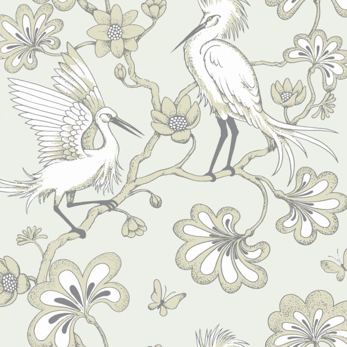 beige egrets wallpaper