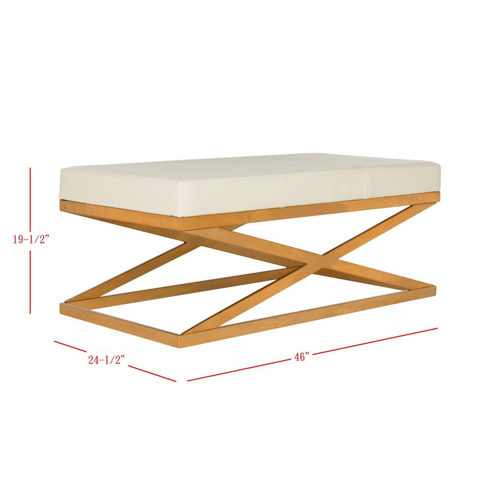 ALEXES CREME/GOLD BENCH