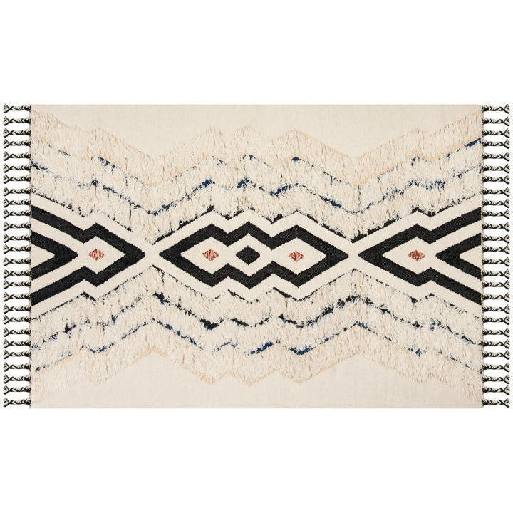 IVORY/ BLACK AZTEC EASTON RUG