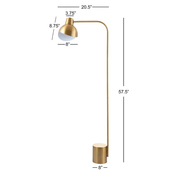 violetta brass floor lamp dimensions